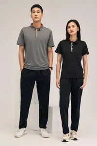 Polo à manches courtes en polyester cationique respirant et pantalon de sport pour couple