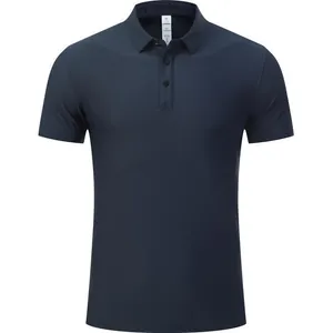 Navyblaues Kurzarm-Poloshirt für Herren, atmungsaktives und schnell trocknendes Gewebe