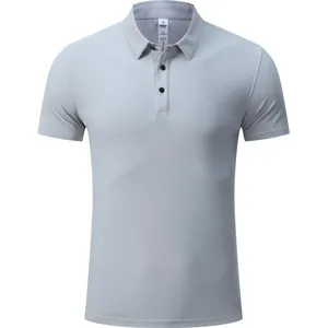 Atmungsaktives, lichtgraues Herren-Polo-Shirt für den sportlichen städtischen Alltag