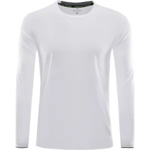 Camiseta Deportiva Unisex de Manga Larga con Cuello Redondo de Secado Rápido Transpirable para Maratón Correr Entrenamiento