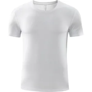 T-Shirt Sport Marathon Unisexe Séchage Rapide Respirant Polyester Maille Manches Courtes Haut de Course Décontracté Uniforme d'Équipe