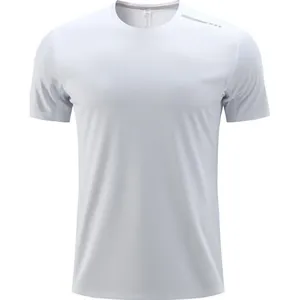 T-shirt de sport blanc à séchage rapide haut de gamme avec tissu en maille respirant