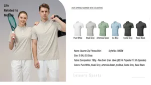 Vue détaillée de t-shirts de sport à séchage rapide en plusieurs couleurs.
