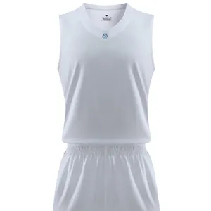 Completo da basket bianco professionale per uomo e donna, maglia sportiva traspirante