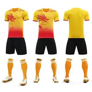 Detailed views of dragon boat jersey set with dragon pattern and quick-dry fabric