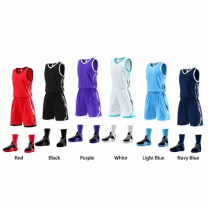 Completo da Basket per Uomo e Bambini Traspirante Asciugatura Rapida Smanicato Top And Bottom Uniforme da Allenamento Sportivo
