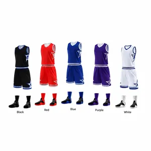Completi professionali da basket multicolore traspiranti per uomo e bambino in set
