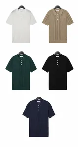Farbauswahl für Herren-Strickpoloshirts aus Eisseide in fünf verschiedenen Farben.