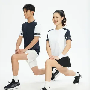 Schnelltrocknendes Sport-T-Shirt für Herren und Damen im Color-Block-Design