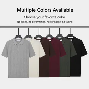 Herren Polo-Shirt aus Eisseide-Strick in verschiedenen Business-Casual-Farben