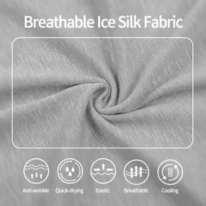 High-quality breathable ice silk knit fabric detail for premium men's summer Polo shirt
