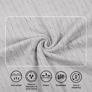 Breathable ice silk cooling fabric detail for high-quality men's summer knitted polo shirt