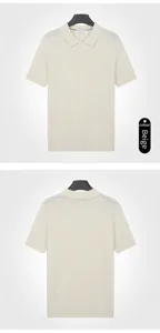 Front and back views of a vintage apricot knit polo shirt for men