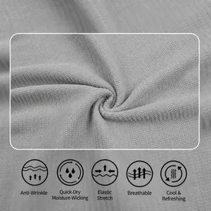 Detaillierte Ansicht des atmungsaktiven Eisseide-Kühlgewebes für das Herren-Poloshirt