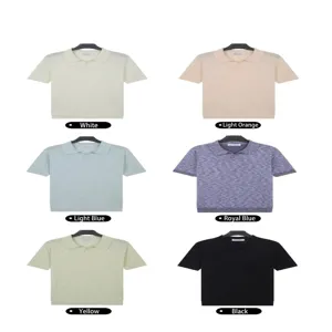 Collection of various colors for men's classic short-sleeve knit polo shirts in summer