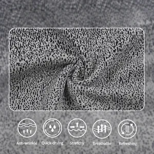 Detailed texture of breathable ice silk cooling knit fabric for summer men's polo shirt