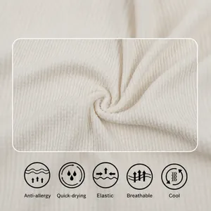 Close-up of breathable ice silk waffle knit fabric for men's business casual Polo shirt.