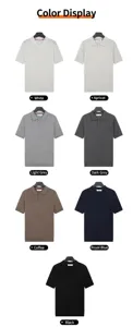 Premium men's ice silk knitted Polo shirts displayed in seven versatile colors for selection