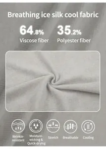 Detailed macro shot of breathable ice silk knit fabric showing its texture and composition