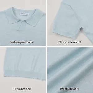 Polo in maglia traspirante a maniche corte da uomo con dettagli del colletto e del tessuto