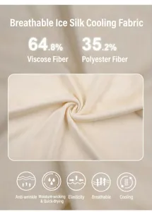 Macro detail of breathable ice silk knit fabric showing soft texture and cooling properties