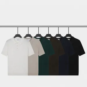 Men's cooling ice silk knitted Polo shirts in multiple colors for business casual wear