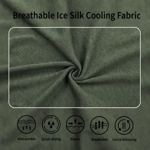 Macro shot of breathable ice silk fabric for men's summer polo shirts.