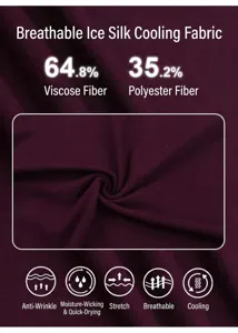Detailed macro view of purple ice silk fabric texture for breathable men's polo shirt