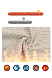 Vue macro d'un tissu en maille beige texturé pour pull thermique d'hiver pour hommes