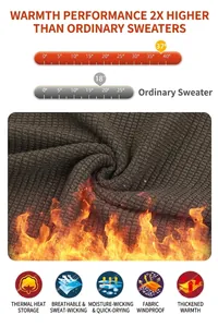 Close-up of brown ribbed knit fabric showing thermal insulation and breathable texture.