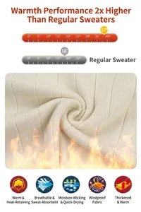 Detailed macro view of the soft cream ribbed knit fabric texture on a premium men's polo sweater