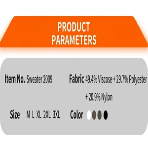 Material composition and size availability list for long sleeve knit polo shirt.