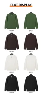 Viste dettagliate fronte e retro di maglioni polo da uomo in quattro colori