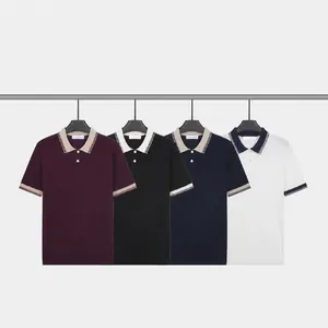 Breathable ice silk men's Polo shirts in four colors, ideal for business casual style