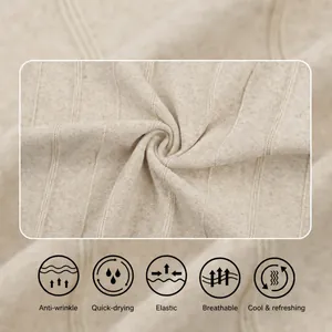 Breathable ice silk knit polo shirt fabric detail with cooling and stretch properties