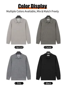 Display colori di maglioni in maglia polo da uomo in quattro tonalità
