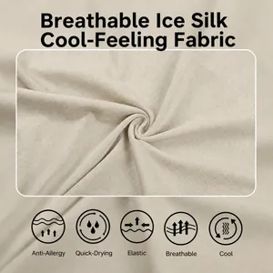 Close-up of breathable ice silk cooling fabric for premium men's knit polo shirt