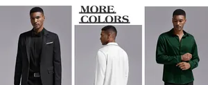 Chemises à manches longues en satin pour hommes en plusieurs couleurs pour le bureau