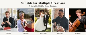 Chemise homme polyvalente pour le travail, mariage, rendez-vous et style décontracté