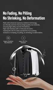 Close-up of black and white silk satin men's shirts showing smooth non-iron fabric texture