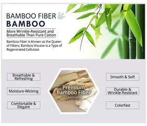 Detailed view of natural bamboo fiber texture for breathable summer men's shirts