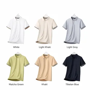 Solid color short sleeve Polo shirts for men in six versatile colors