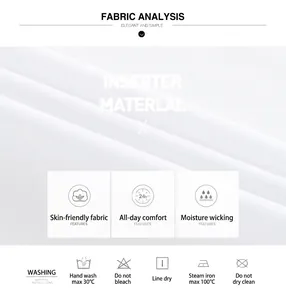 Detail showing high-quality white bamboo fiber fabric and washing care icons
