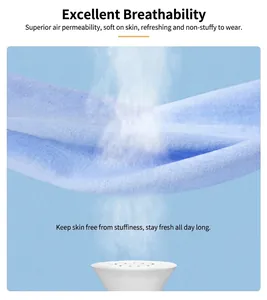 Démonstration de la haute respirabilité du tissu en coton Oxford bleu clair avec vapeur.