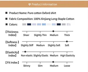 Vue détaillée montrant les caractéristiques du produit et la composition du tissu de la chemise.