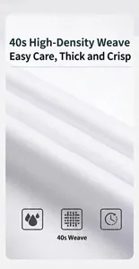 Close-up detail of premium high-density 40-count white cotton shirt fabric texture