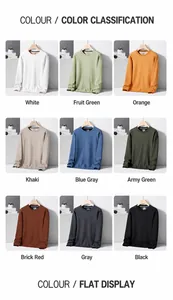 Varianti di colore delle felpe maschili in maglia a nido d'ape in lana e seta.