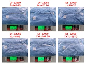 Gewichtsmeting van blauwe jacquard vrijetijdssets voor heren in de maten S tot XXXL