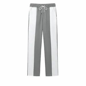 Pantaloni Sportivi da Uomo Casual Jogger Patchwork a Blocchi di Colore Coulisse Vita Elastica Asciugatura Rapida