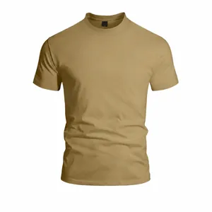 Men's Quick Dry Athletic T-Shirt Solid Color Round Neck Breathable High Stretch Short Sleeve Top For Sports Casual Gym
